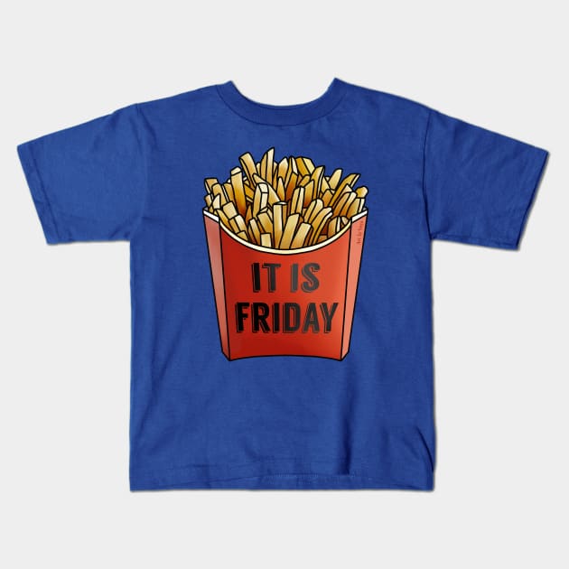 It's Friday Kids T-Shirt by Art by Veya